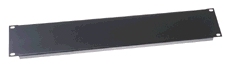 2U Steel Flanged Blank Panel - Black Powder Coat - 12 Pc 
