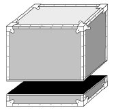 Pull over Clamp Lid Anvil Cases - Transit Shipping Cases